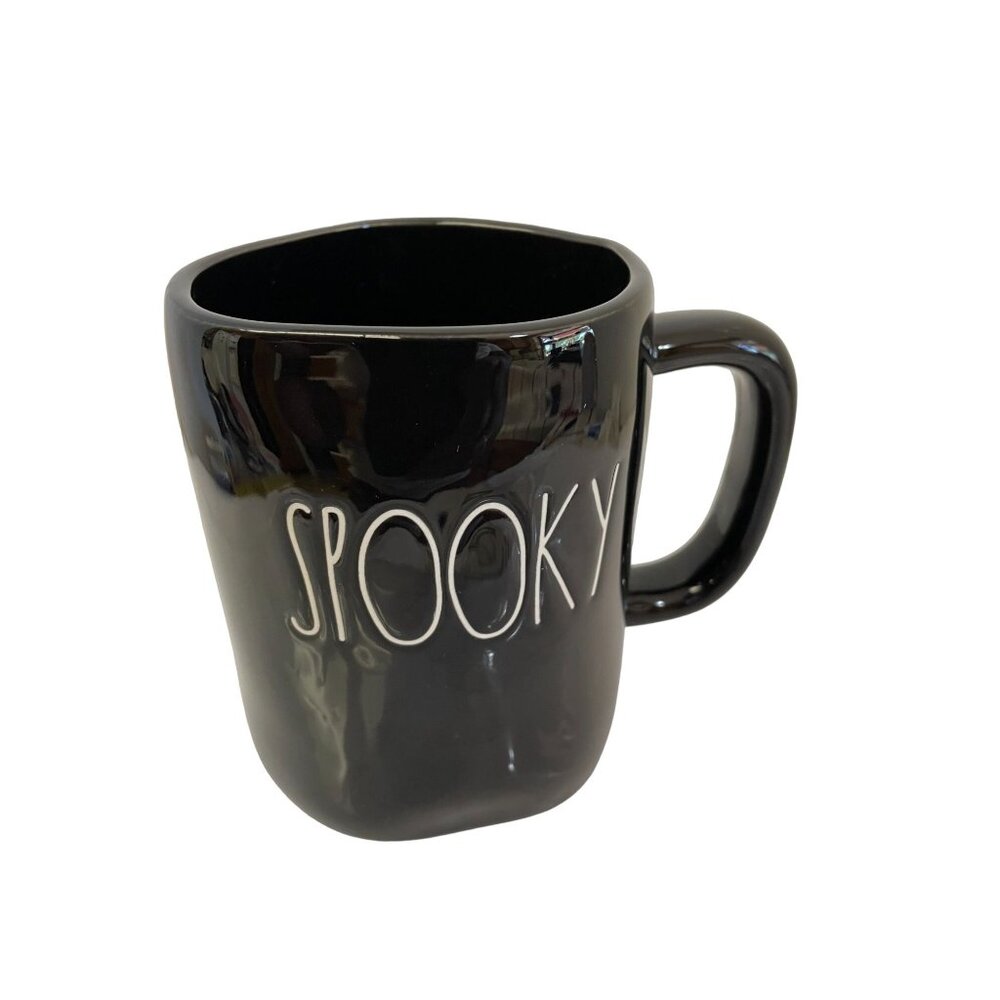 RAE Dunn‎ Artisan Collection Black Spooky Halloween Mug Cup 3"W 5"H